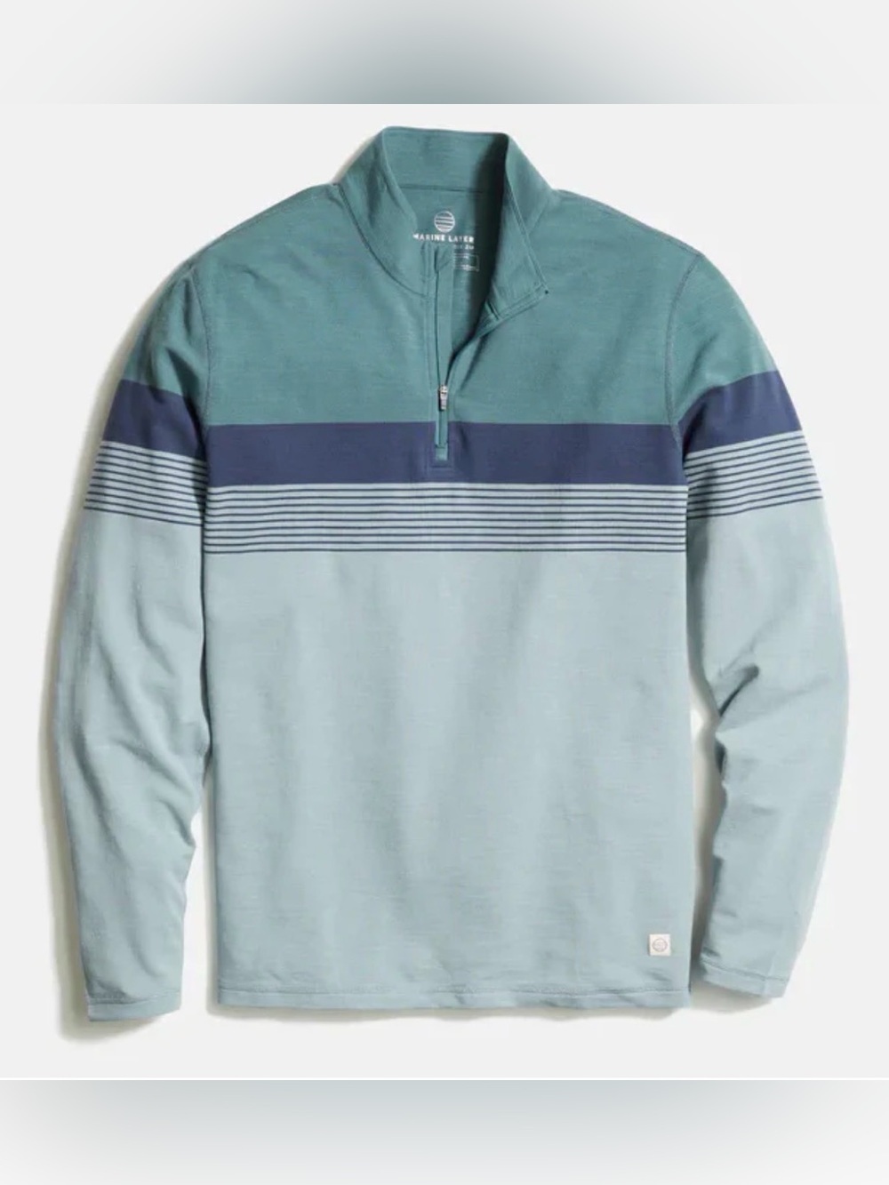 Marine Layer Midweight Air Quarter Zip Size Large
